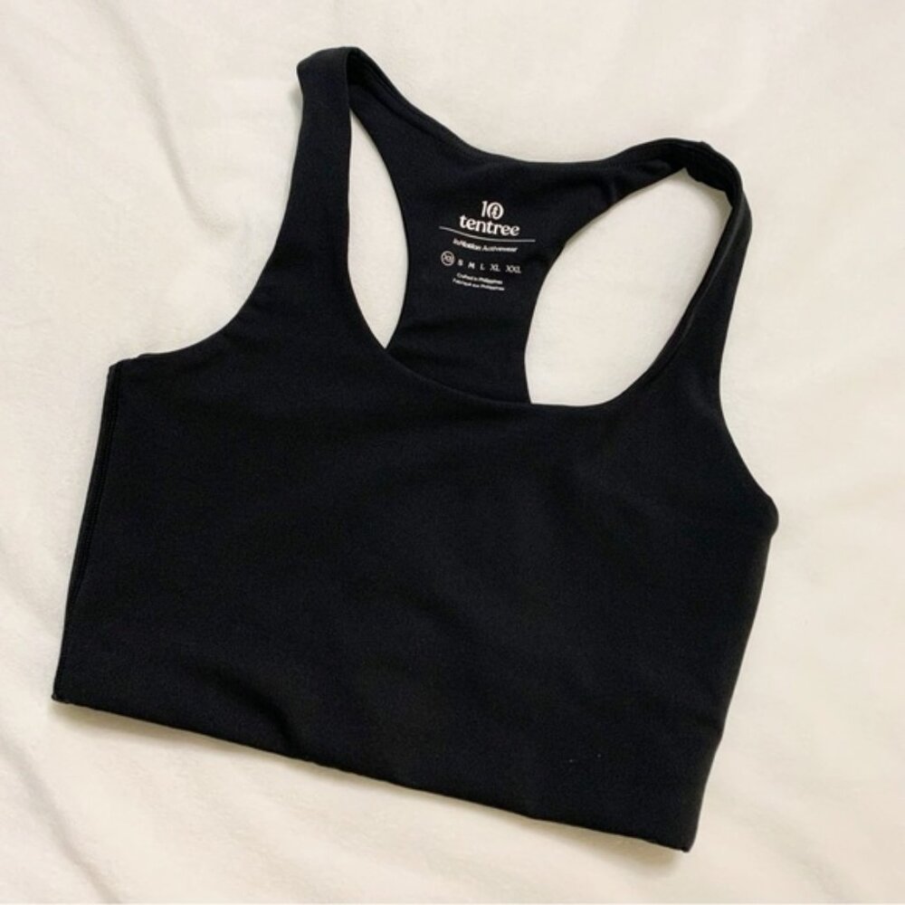 10Tree Black Racerback Sports Bra XS